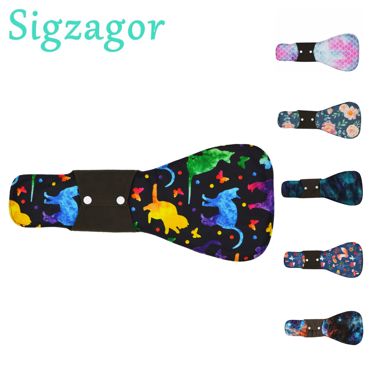 Cloth Pad Reusable - [Sigzagor] 1 almofada menstrual de pano