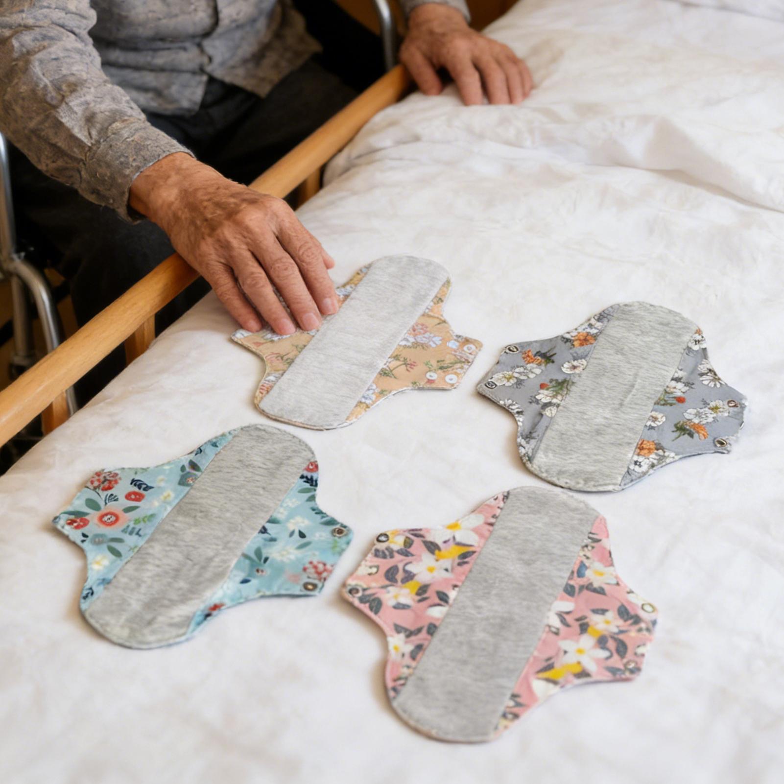 Cloth Pad Reusable - Absorventes Higiênicos Reutilizáveis 4 Peças, Absorventes